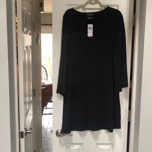 Black Dress with Bell Sleeves Large